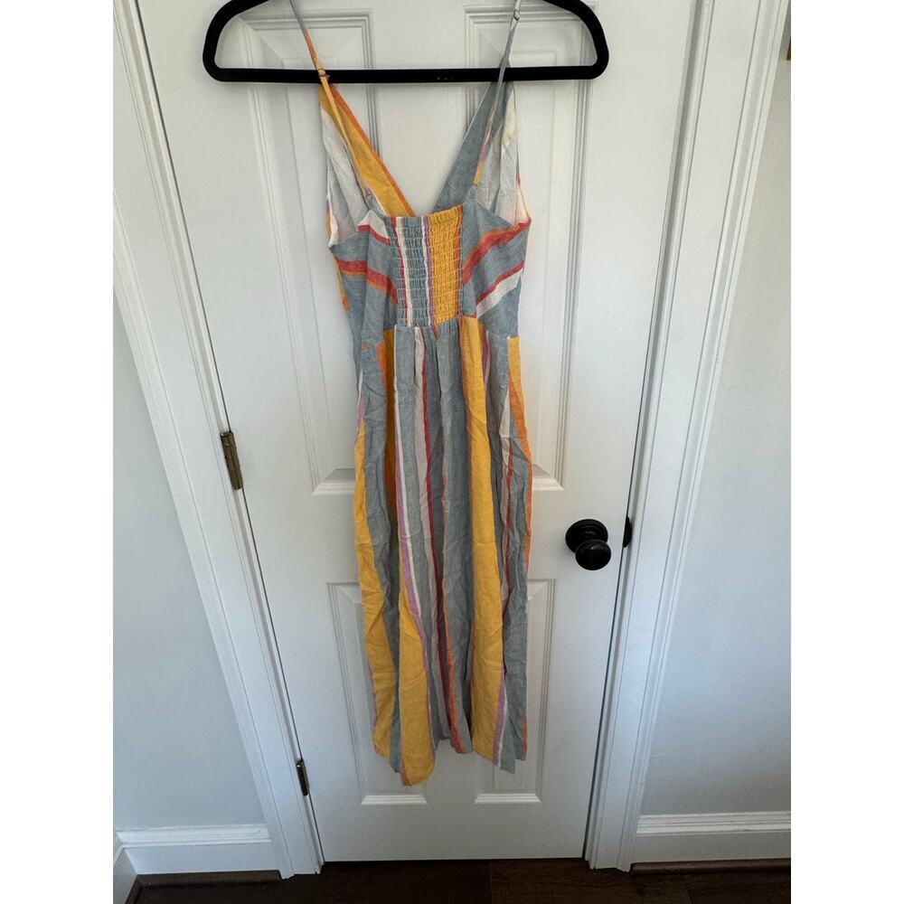 Urban Outfitters UO dress midi striped linen button down size small - Picture 8 of 12